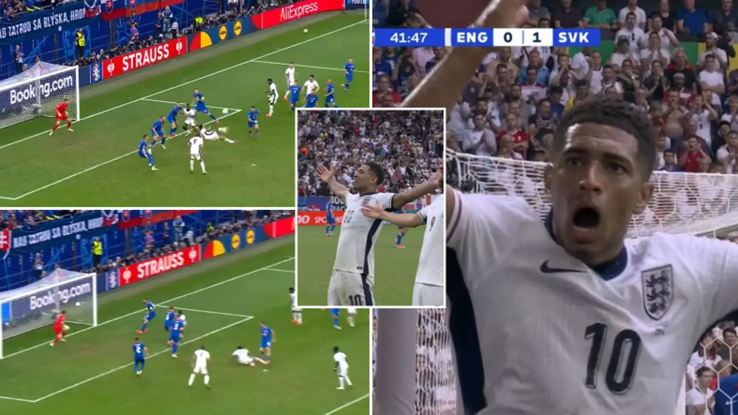Jude Bellingham scores outrageous bicycle kick goal as England equalise against Slovakia 