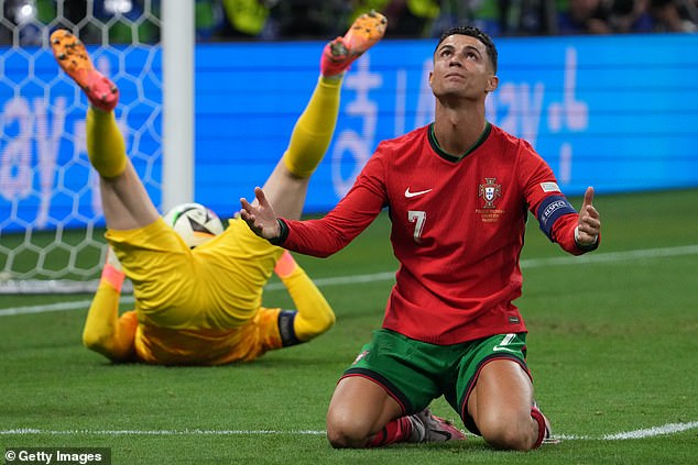 Cristiano Ronaldo endured an evening of mixed emotions as Portugal beat Slovenia in a penalty shootout