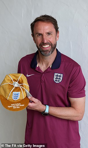 Southgate is just the third England manager to reach the landmark