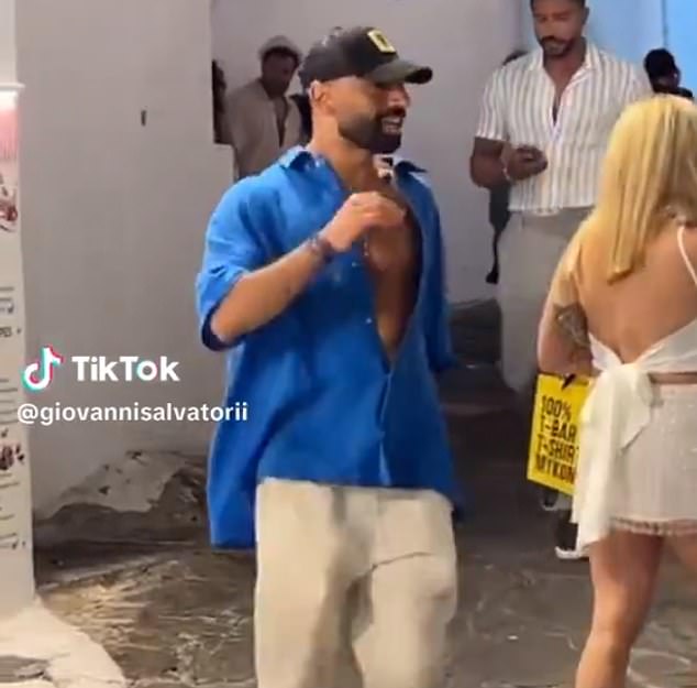 Mo Salah was spotted in Mykonos on the final days of his summer break from Liverpool