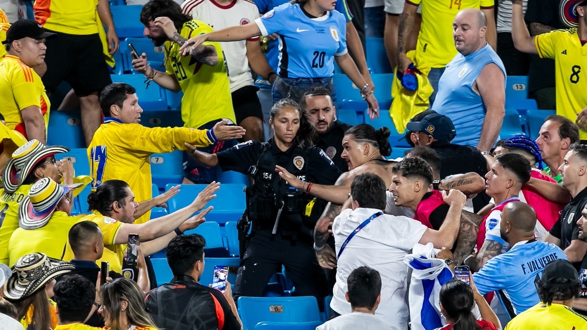 Watch: Uruguay star Darwin Nunez punches Colombia fans in ugly fight after Copa America 2024 semifinal - India Today