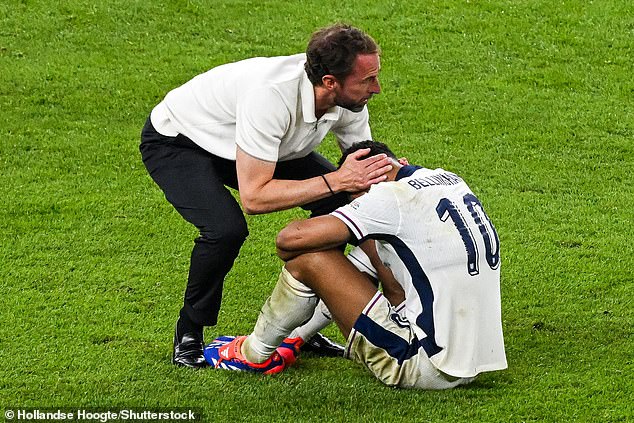 He returned to the pitch where he was consoled by Harry Kane and Gareth Southgate