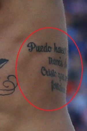 Roberto Firmino side tattoo