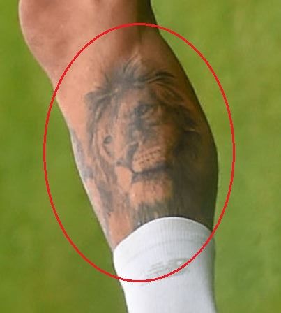 Roberto Firmino lion tattoo