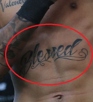 Roberto Firmino blessed tattoo