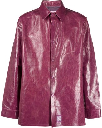 Martine Rose Pebbled Leather Jacket