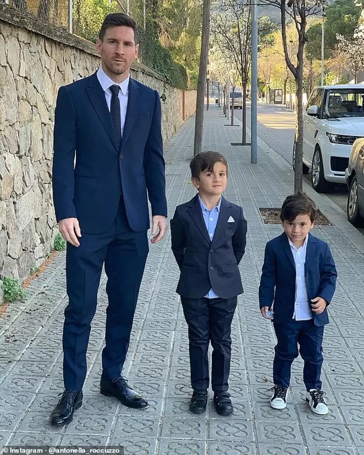 Messi and his two boys suit up for baptism of Fabregas' son| All Football