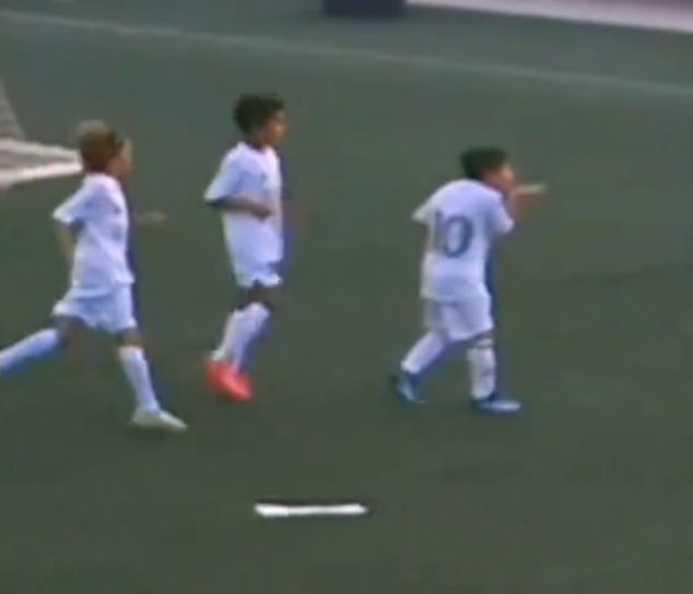 Footage of Lionel Messi's son, Mateo, scoring five goals goes viral as the  youngster replicates his father's celebration after firing in an  unstoppable free-kick before four incredible solo strikes | Daily Mail