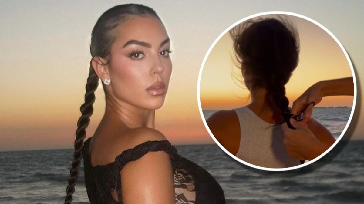 Sorprendente cambio de look: Georgina Rodríguez se corta el pelo y lo tira  al mar