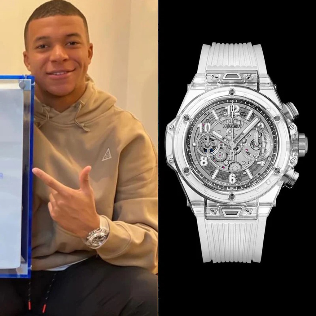 Kylian Mbappe wears many diamond watches, worth a house - 7