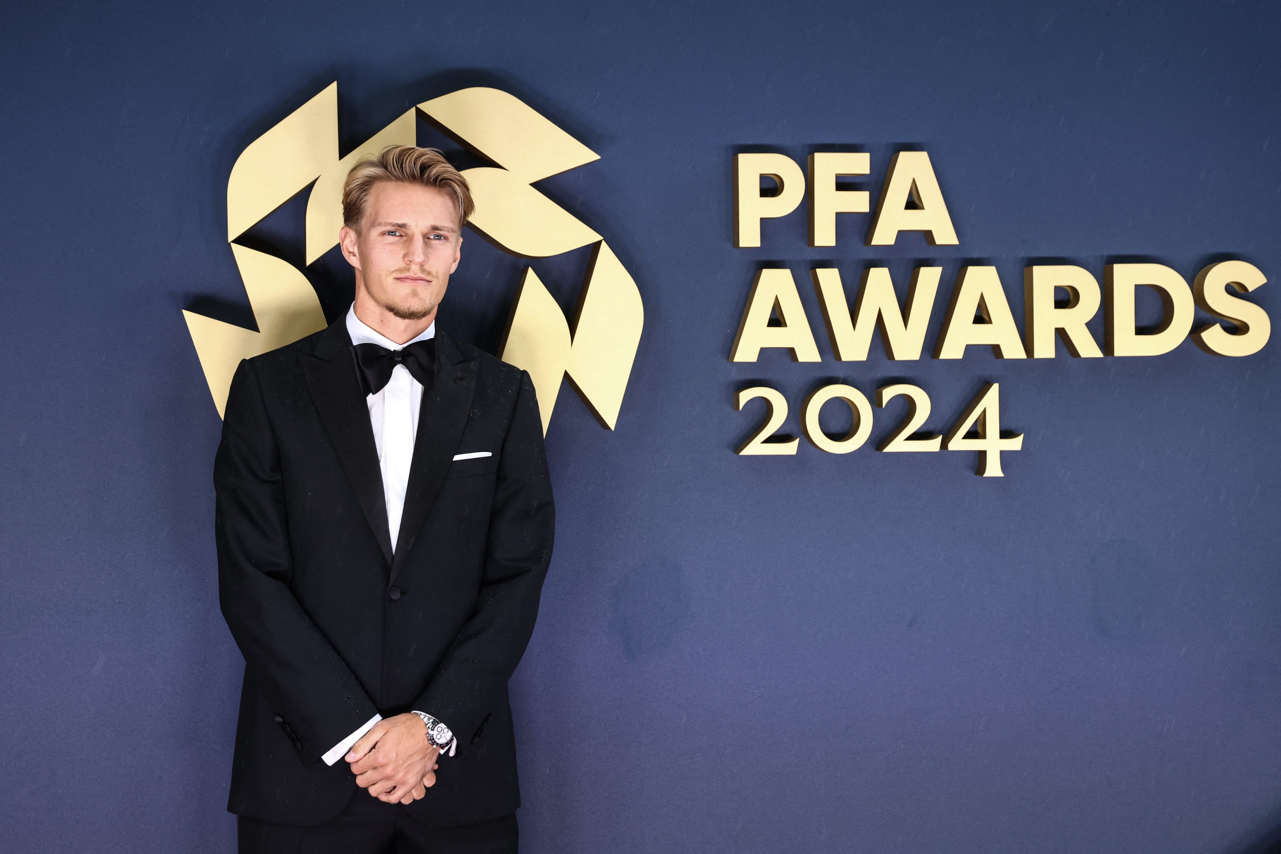 Martin Odegaard at the PFA Awards 2024.