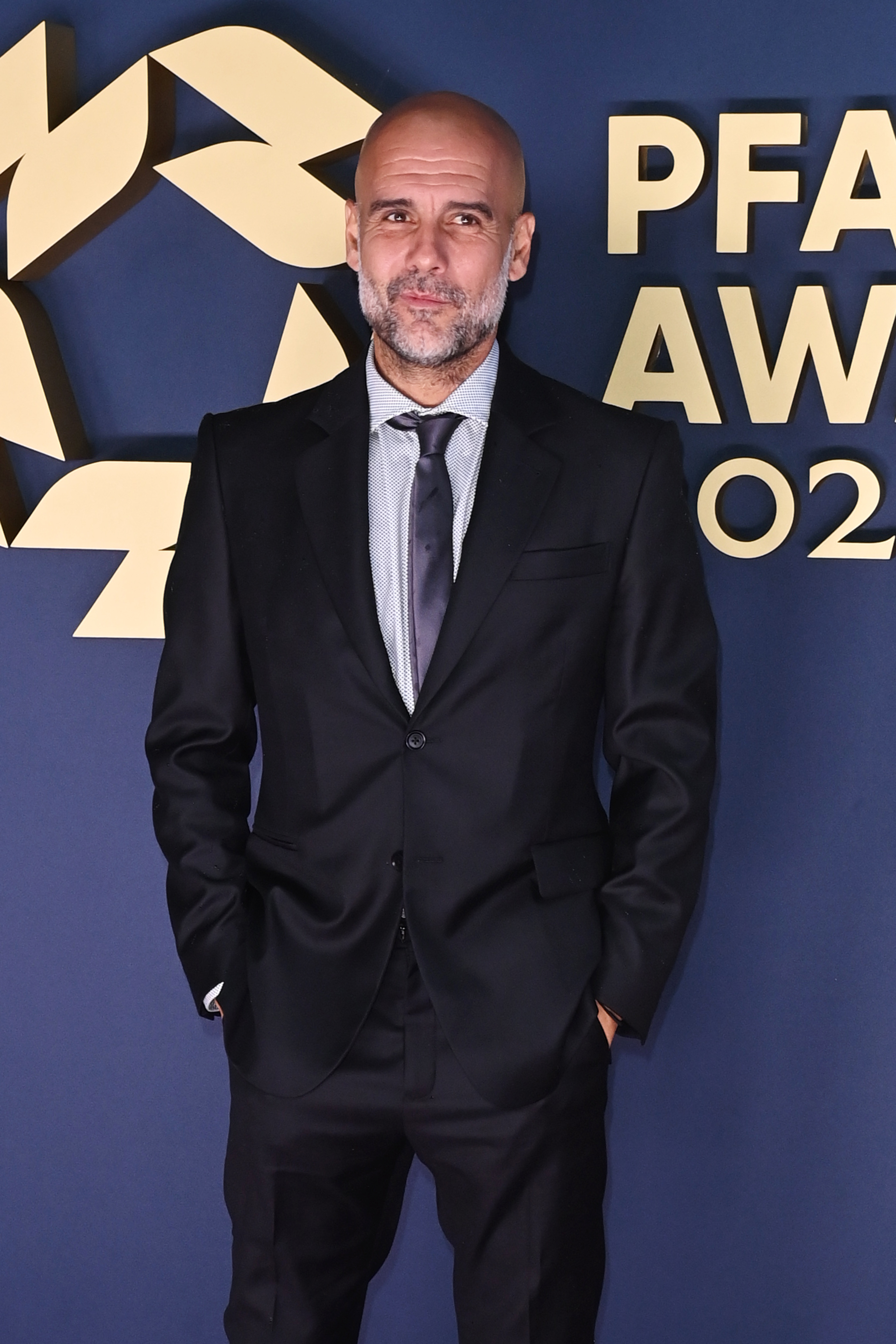 Pep Guardiola wore a dashing suit to the awards night in Manchester