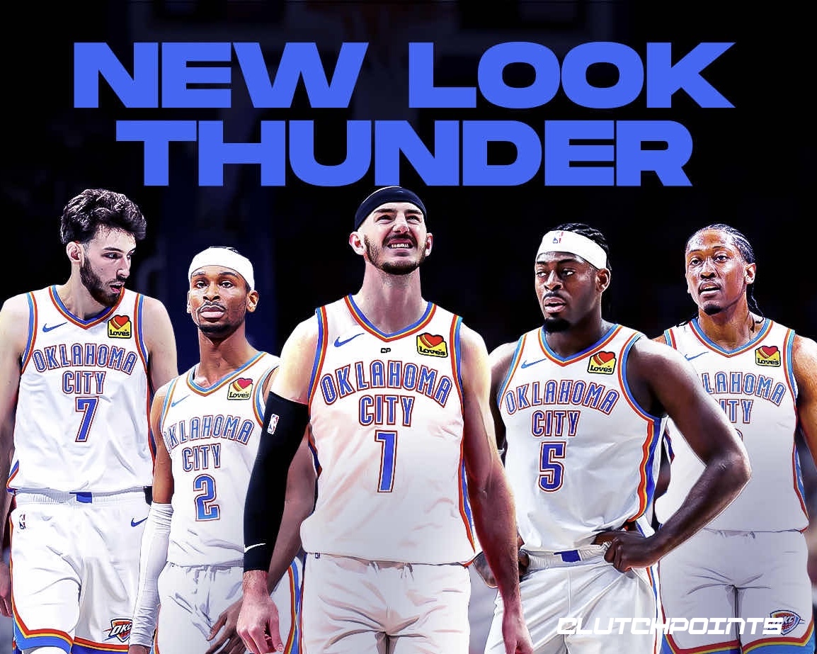 ClutchPoints on X: "OKC Thunder's new starting 5  - Shai Gilgeous- Alexander - Alex Caruso - Luguentz Dort - Jalen Williams - Chet Holmgren  https://t.co/5pRdcARCYN" / X