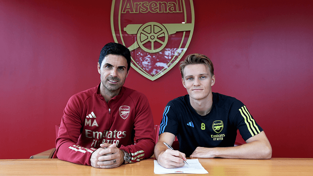 Mikel Arteta and Martin Odegaard