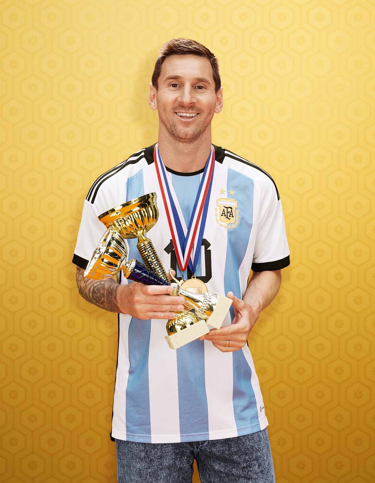 Seven-time Ballon d'Or winner Messi is desperate to get his hands on the World Cup trophy