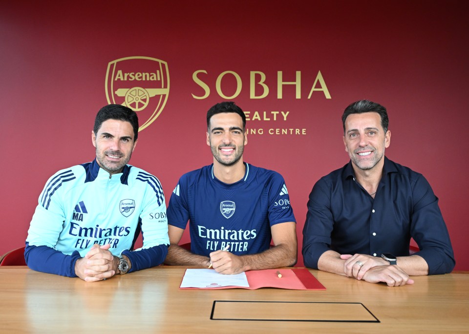 Mikel Arteta and Edu unveiled Merino earlier this week