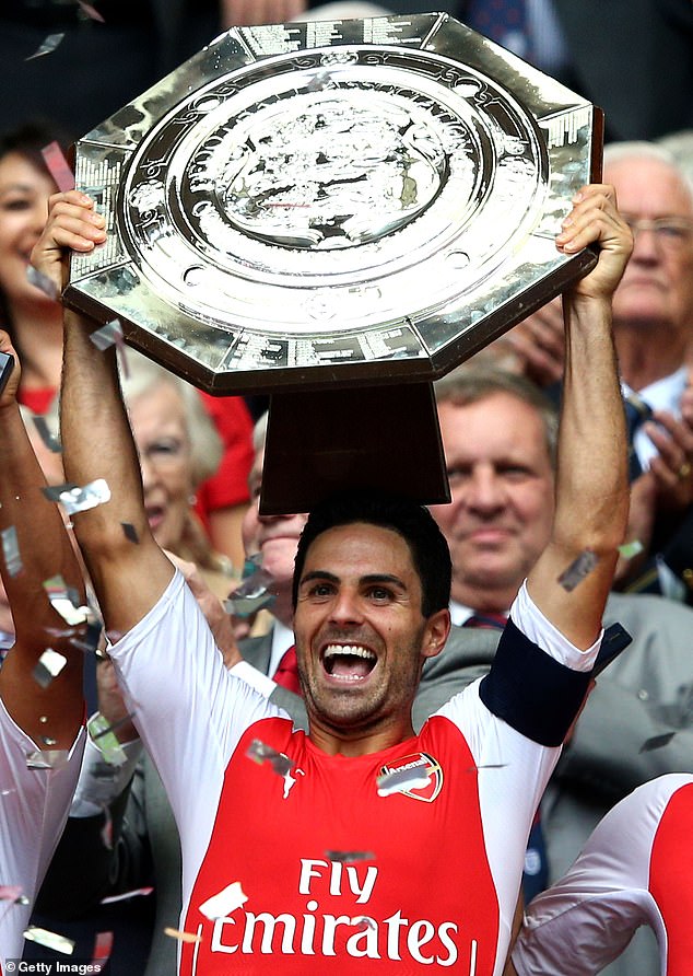 Arteta đã chơi cho Arsenal 150 lần và làm đội trưởng từ năm 2014 cho đến khi nghỉ hưu vào năm 2016