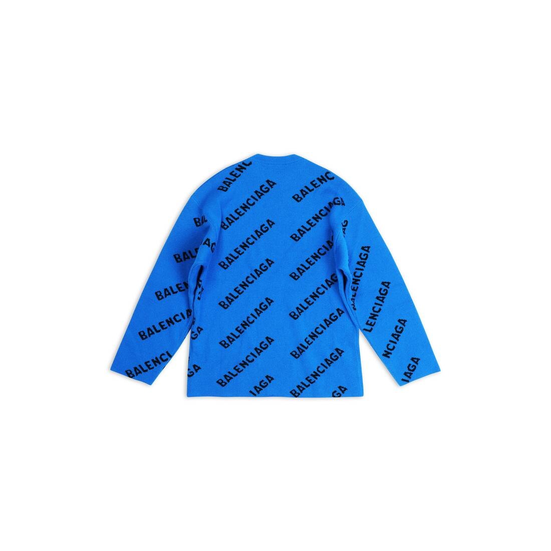 Men's Allover Logo Sweater in Blue - 6