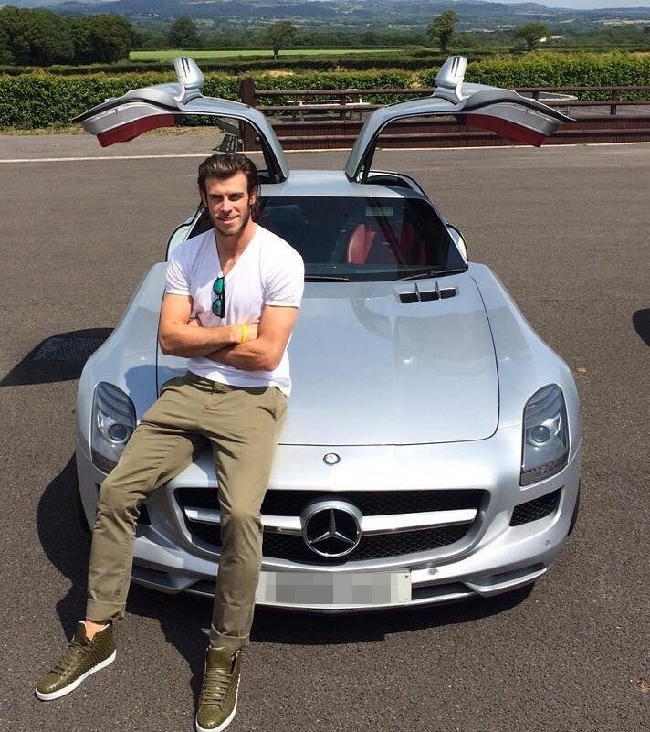 Bale's car collection includes this amazing Mercedes SLS AMG worth £165,000