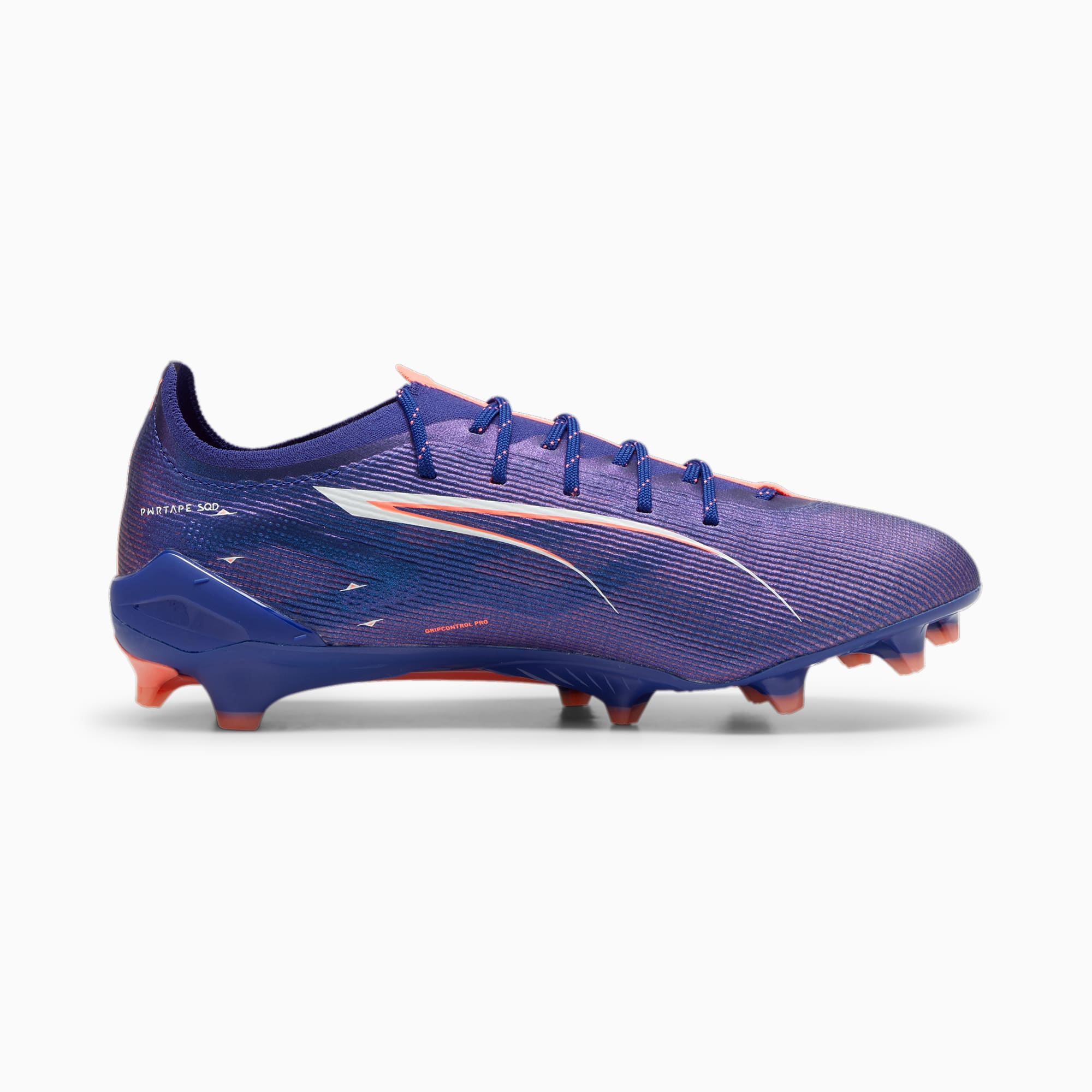 ULTRA 5 ULTIMATE Firm Ground Men's Soccer Cleats, Lapis Lazuli-PUMA White-Sunset Glow, extralarge