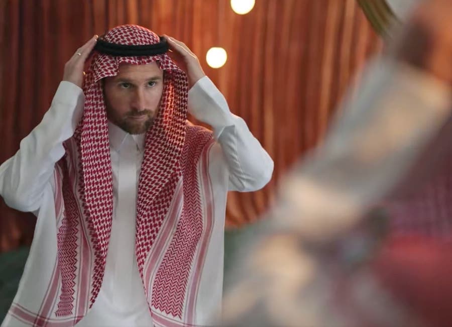 Football Icon Lionel Messi Fronts Shemagh For Saudi Luxury, 49% OFF