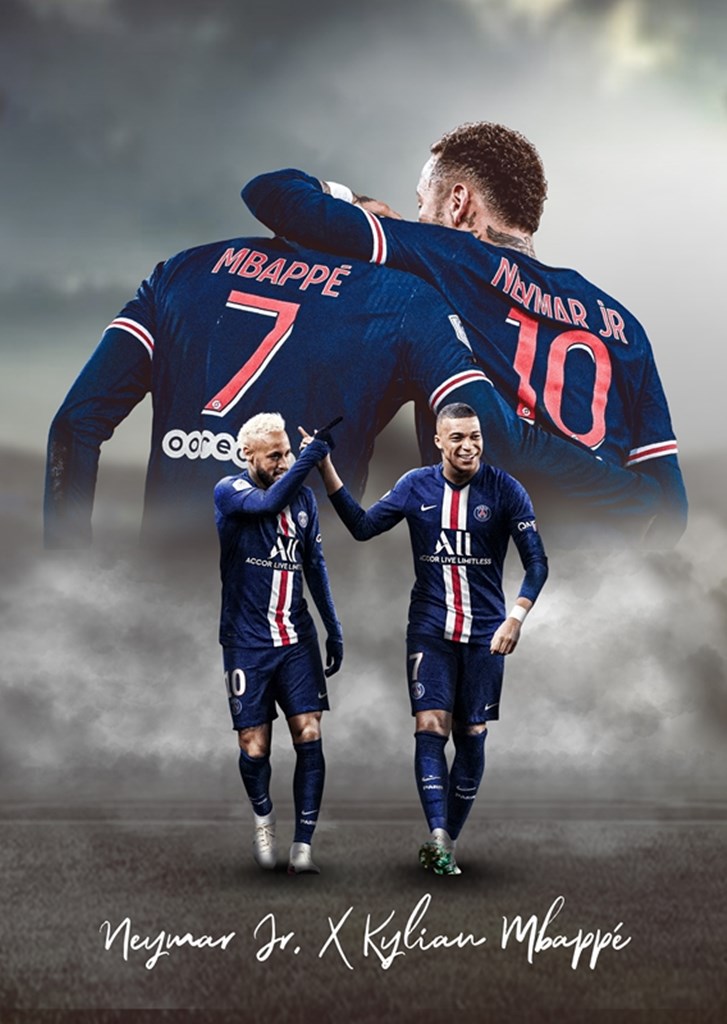 Kylian Mbappé and Neymar Jr. posters & prints by irpan ramdhani