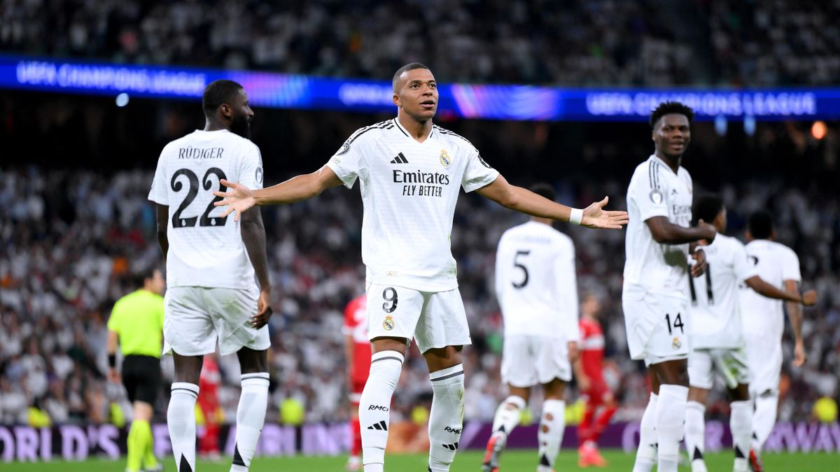 Real Madrid 3-1 Stuttgart: Kylian Mbappe nets on Champions League debut for  new club as holders overcome Bundesliga side - TNT Sports