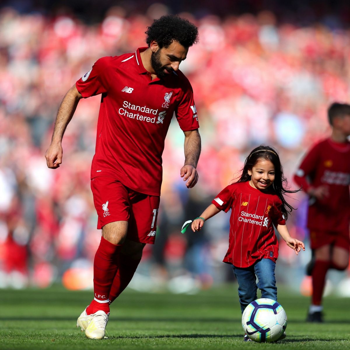 Adorable moment Liverpool star Mohamed Salah's daughter scores in front of the Kop - Liverpool Echo