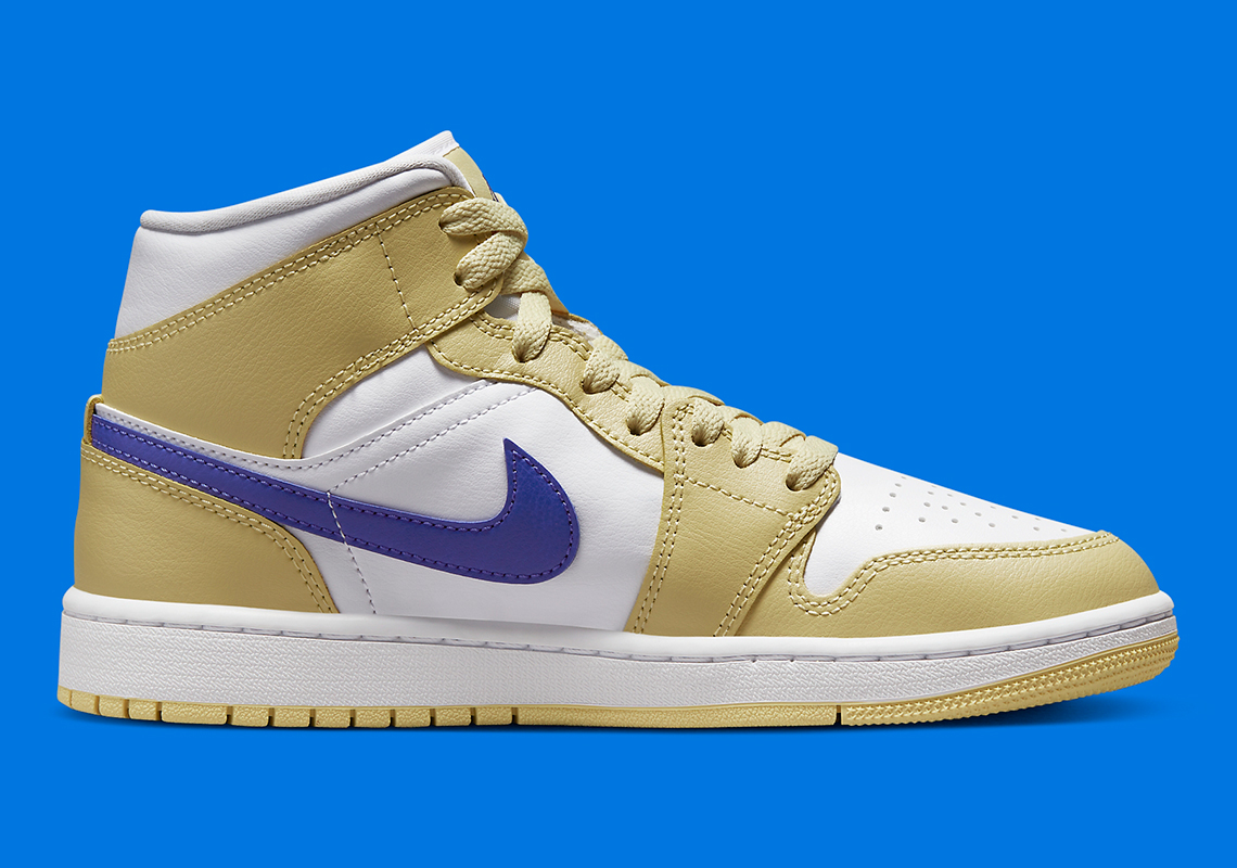 Air Jordan 1 Mid Womens Gold Blue Bq6472 701 7