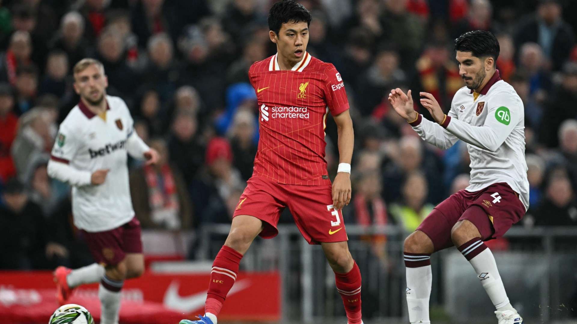 Wataru Endo Liverpool West Ham Carabao Cup 2024-25