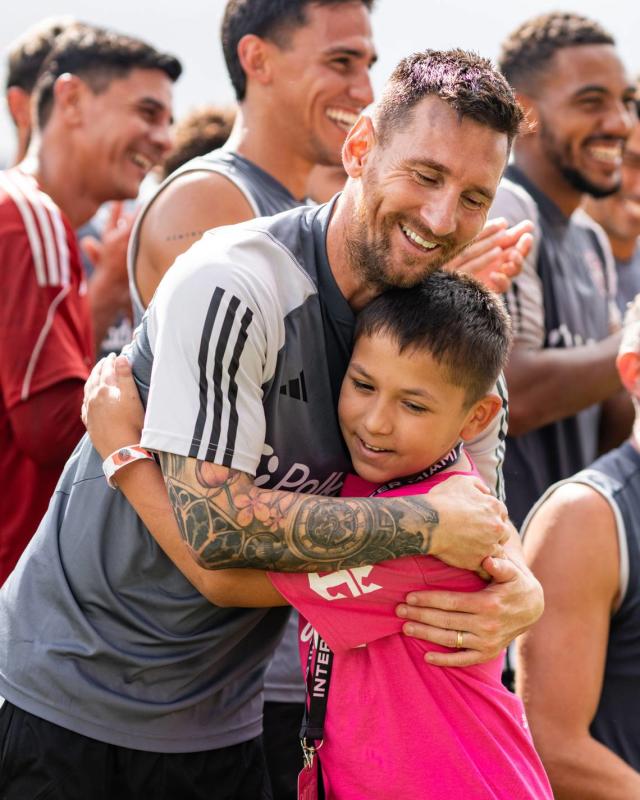 Lionel Messi, Inter Miami teammates make children's wishes come true with  special visit