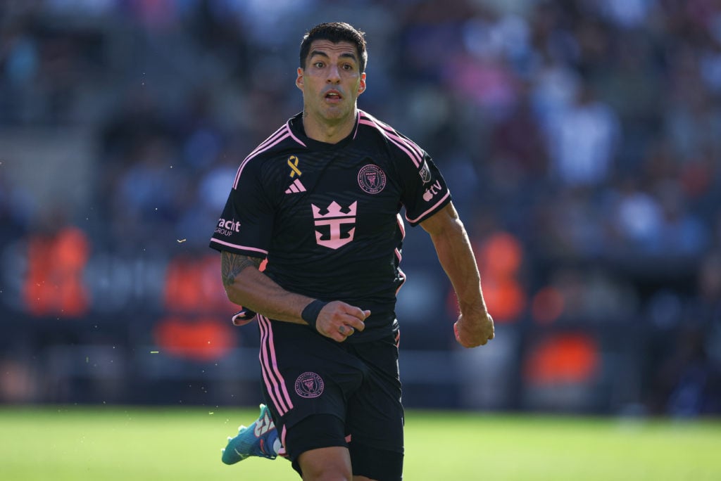 Luis Suárez #9 of Inter Miami CF looks on in the second half against New York City FC at Yankee Stadium on September 21, 2024 in New York City.